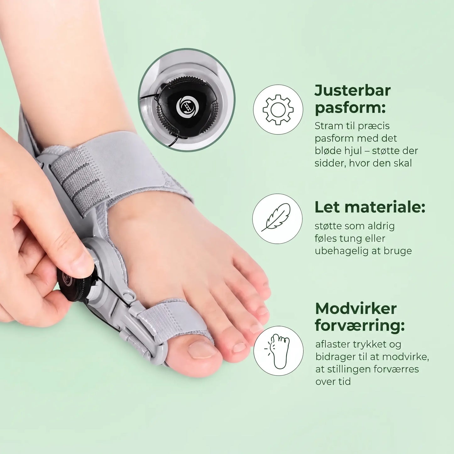TåKorrekt™ – Skånsom justering og smertelindring ved hallux valgus