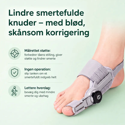 TåKorrekt™ – Skånsom justering og smertelindring ved hallux valgus